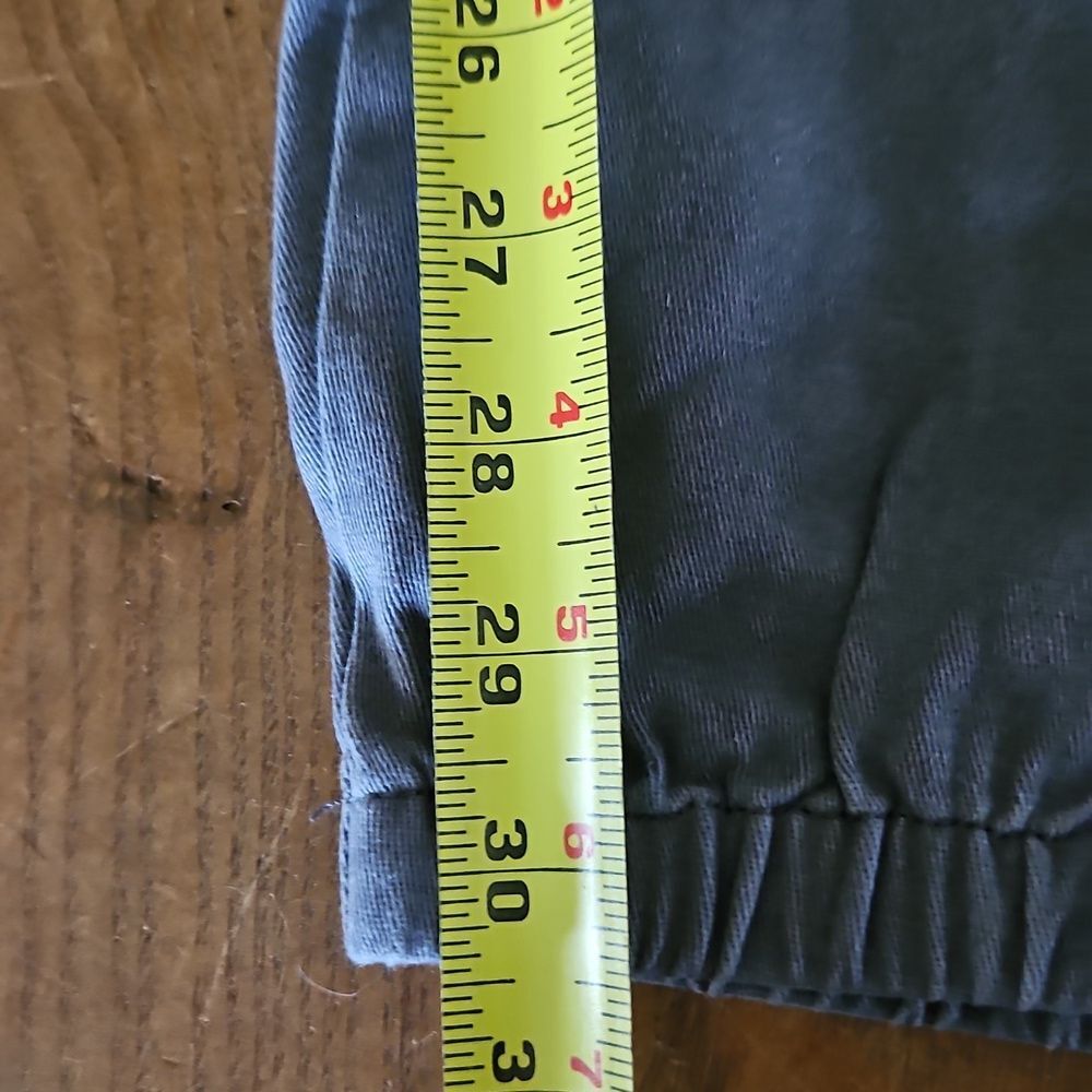 Mens Gray Cargo Pants Size L Drawstring Waist New Without Tags 30" Wst - Picture 9 of 10